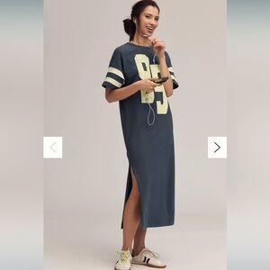 Anthropologie Daily Practice Graphic T-Shirt Midi Dress